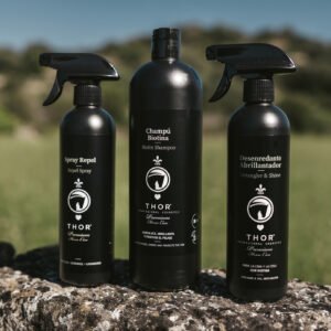 Pack THOR Menorca “Ultimate Horse Care” – Champú, Desenredante & Spray Repelente