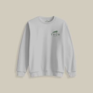 Sudadera THOR Menorca “Nature White” – Logo Verde