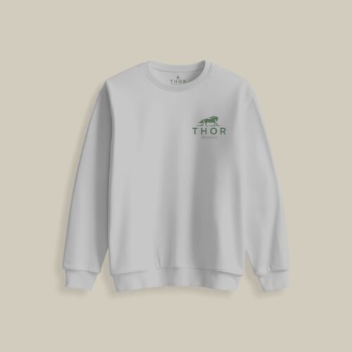 Sudadera THOR Menorca “Nature White” – Logo Verde